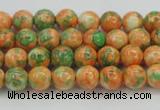 CRF307 15.5 inches 4mm round dyed rain flower stone beads wholesale