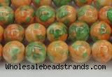 CRF310 15.5 inches 10mm round dyed rain flower stone beads wholesale