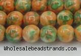 CRF311 15.5 inches 12mm round dyed rain flower stone beads wholesale