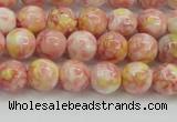 CRF315 15.5 inches 6mm round dyed rain flower stone beads wholesale