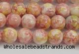 CRF316 15.5 inches 8mm round dyed rain flower stone beads wholesale