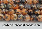 CRF321 15.5 inches 4mm round dyed rain flower stone beads wholesale