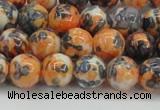 CRF324 15.5 inches 10mm round dyed rain flower stone beads wholesale