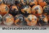 CRF326 15.5 inches 14mm round dyed rain flower stone beads wholesale