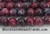 CRF343 15.5 inches 6mm round dyed rain flower stone beads wholesale