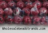 CRF344 15.5 inches 8mm round dyed rain flower stone beads wholesale