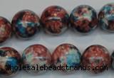 CRF38 15.5 inches 16mm round dyed rain flower stone beads wholesale