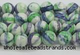 CRF387 15.5 inches 6mm round dyed rain flower stone beads wholesale