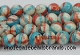 CRF398 15.5 inches 4mm round dyed rain flower stone beads wholesale