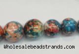 CRF41 15.5 inches multi sizes round dyed rain flower stone beads