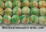 CRF418 15.5 inches 8mm round dyed rain flower stone beads wholesale