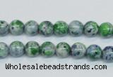 CRF43 15.5 inches 6mm round dyed rain flower stone beads wholesale