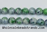 CRF44 15.5 inches 8mm round dyed rain flower stone beads wholesale