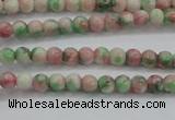 CRF449 15.5 inches 3mm round dyed rain flower stone beads wholesale