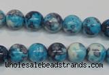 CRF58 15.5 inches 10mm round dyed rain flower stone beads wholesale