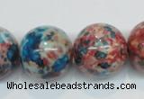 CRF75 15.5 inches 18mm round dyed rain flower stone beads wholesale