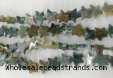 CRG42 15.5 inches 14mm flat star india agate gemstone beads wholesale