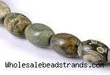 CRH01 8*10mm rice shape natural rhyolite stone beads Wholesale