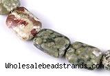 CRH07 different sizes rectangle natural rhyolite bead Wholesale