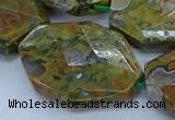 CRH153 15.5 inches 28*40mm - 30*45mm faceted freeform rhyolite beads