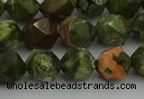 CRH163 15.5 inches 10mm faceted nuggets rhyolite gemstone beads