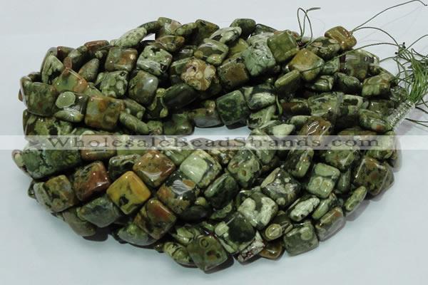 CRH18 15.5 inches 15*15mm square rhyolite beads wholesale