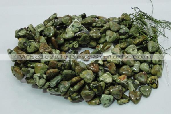 CRH32 15.5 inches 16*16mm triangle rhyolite beads wholesale