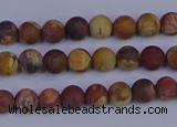 CRH510 15.5 inches 4mm round matte rhyolite gemstone beads