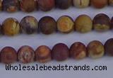 CRH511 15.5 inches 6mm round matte rhyolite gemstone beads