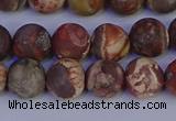 CRH512 15.5 inches 8mm round matte rhyolite gemstone beads