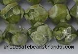 CRH538 15.5 inches 12mm faceted nuggets rhyolite gemstone beads