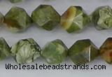 CRH543 15.5 inches 10mm faceted nuggets rhyolite beads wholesale