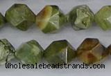 CRH544 15.5 inches 12mm faceted nuggets rhyolite beads wholesale