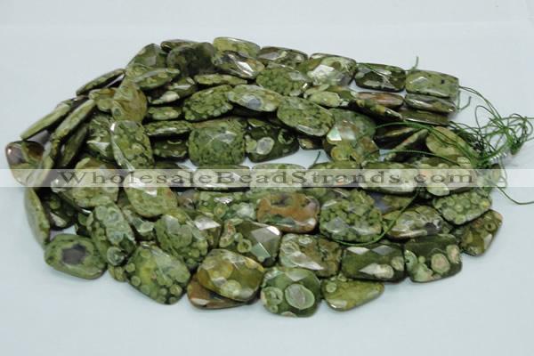 CRH81 15.5 inches 18*25mm faceted rectangle rhyolite beads wholesale