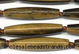 CRI171 15 inches 10*45mm rice yellow tiger eye beads