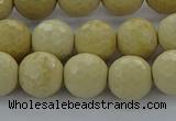 CRI214 15.5 inches 12mm faceted round riverstone beads wholesale