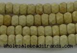 CRI220 15.5 inches 4*6mm faceted rondelle riverstone beads