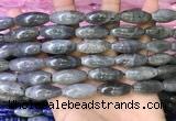 CRI305 15.5 inches 10*25mm rice labradorite beads wholesale