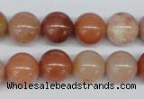 CRJ203 15.5 inches 12mm round natural red jade gemstone beads