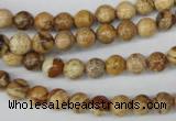 CRO09 15.5 inches 6mm round picture jasper beads wholesale