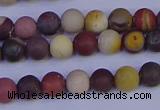 CRO1001 15.5 inches 6mm round matte mookaite gemstone beads