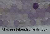 CRO1010 15.5 inches 4mm round matte amethyst gemstone beads