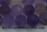 CRO1013 15.5 inches 10mm round matte amethyst gemstone beads