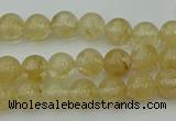 CRO1020 15.5 inches 4mm round yellow watermelon quartz beads