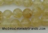 CRO1022 15.5 inches 8mm round yellow watermelon quartz beads