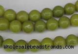 CRO108 15.5 inches 8mm round lemon jade beads wholesale