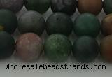 CRO1083 15.5 inches 10mm round matte Indian agate beads wholesale