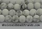 CRO1141 15.5 inches 6mm round matte white howlite beads