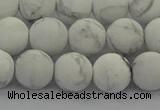 CRO1143 15.5 inches 10mm round matte white howlite beads