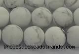 CRO1144 15.5 inches 12mm round matte white howlite beads